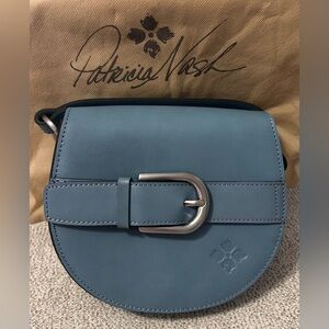 Patricia Nash Annfield Slate Blue Crossbody Bag, NWOT